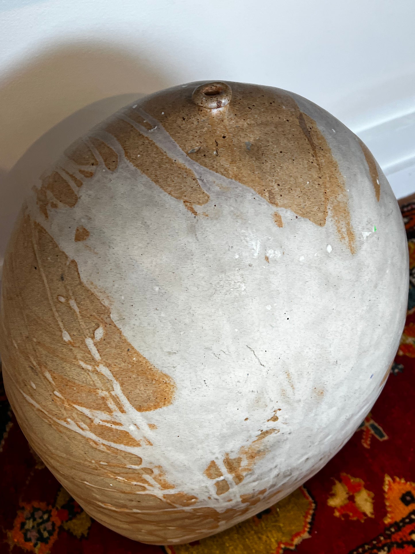 Large Handmade Ovoid Ceramic Vessel