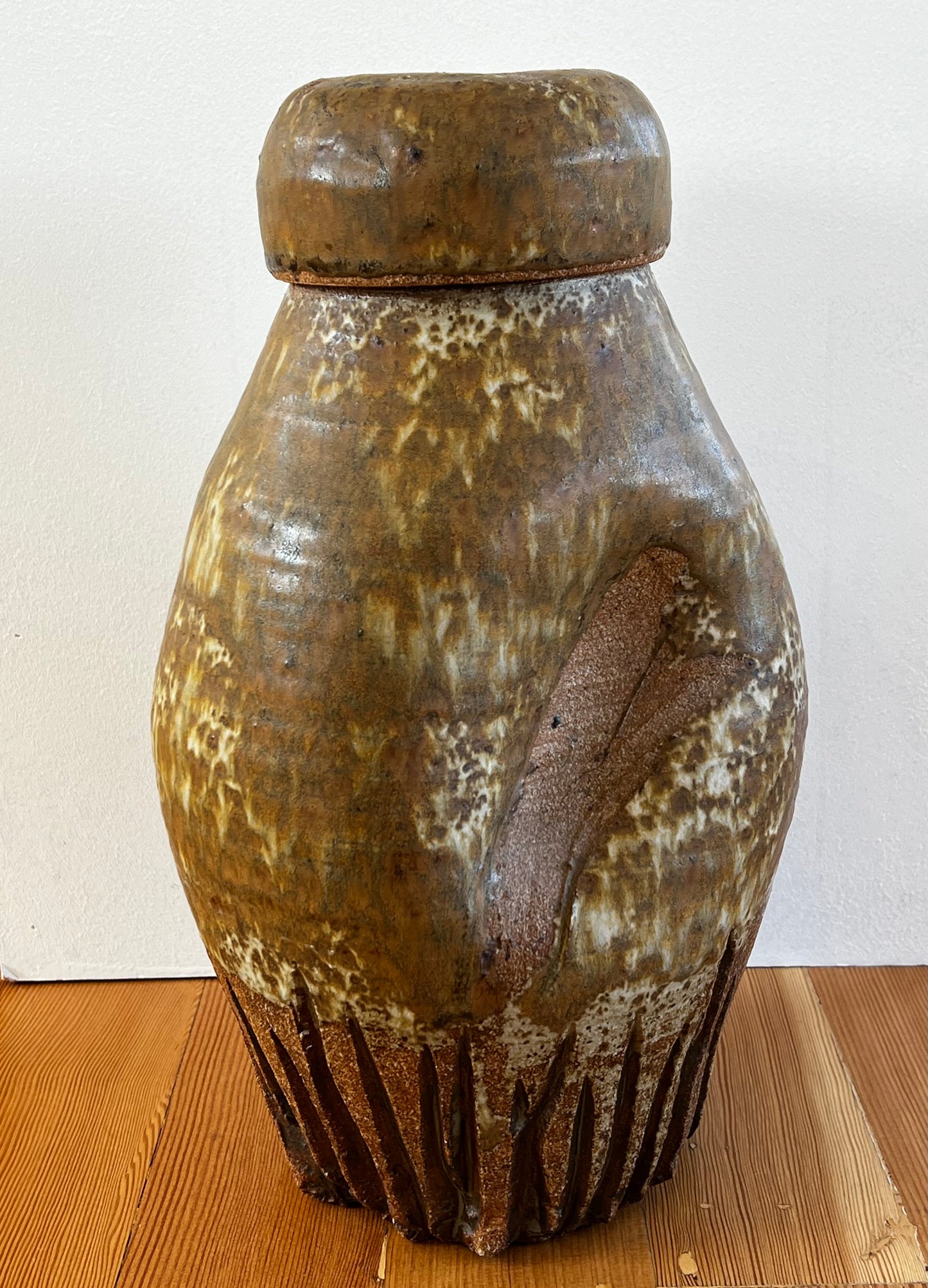 Handmade Stoneware Lidded Urn