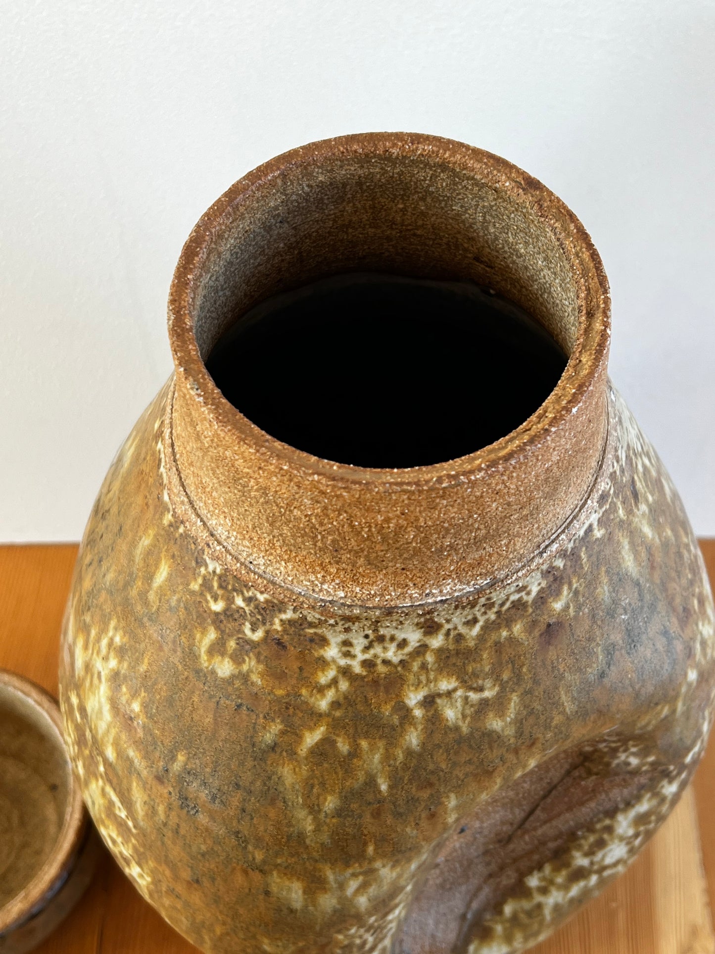 Handmade Stoneware Lidded Urn