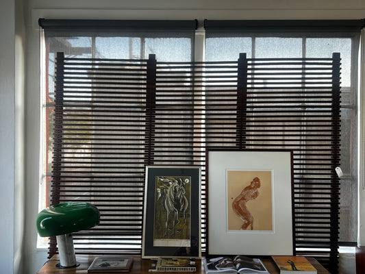 3-panel Frank Lloyd Wright Screen Slatted Hardwood