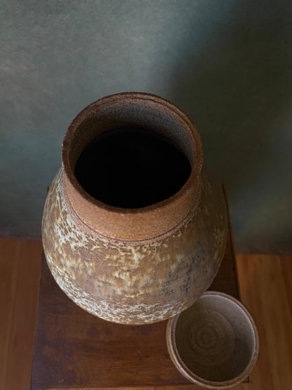 Handmade Stoneware Lidded Urn