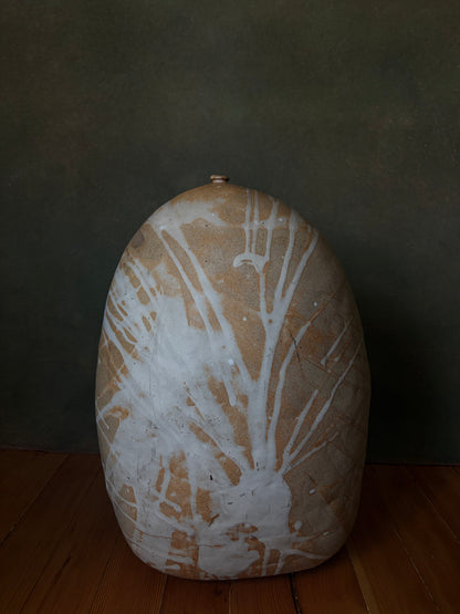 Large Handmade Ovoid Ceramic Vessel