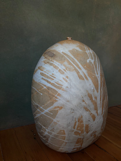 Large Handmade Ovoid Ceramic Vessel