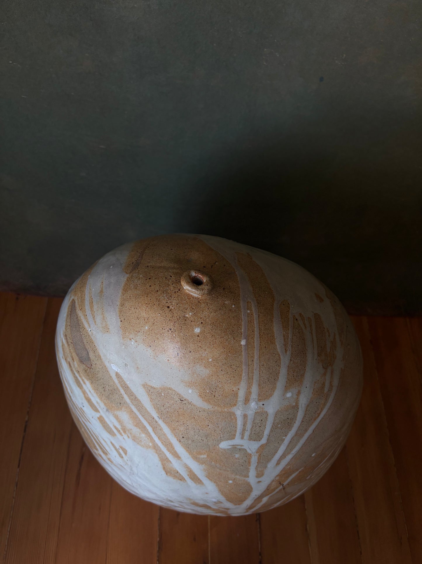 Large Handmade Ovoid Ceramic Vessel