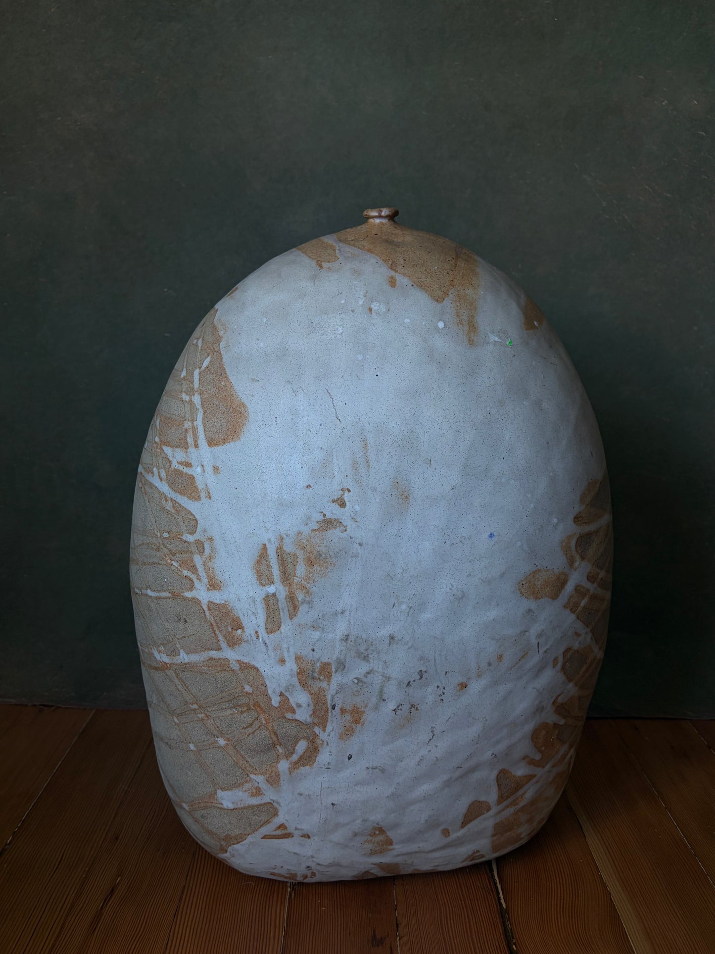Large Handmade Ovoid Ceramic Vessel