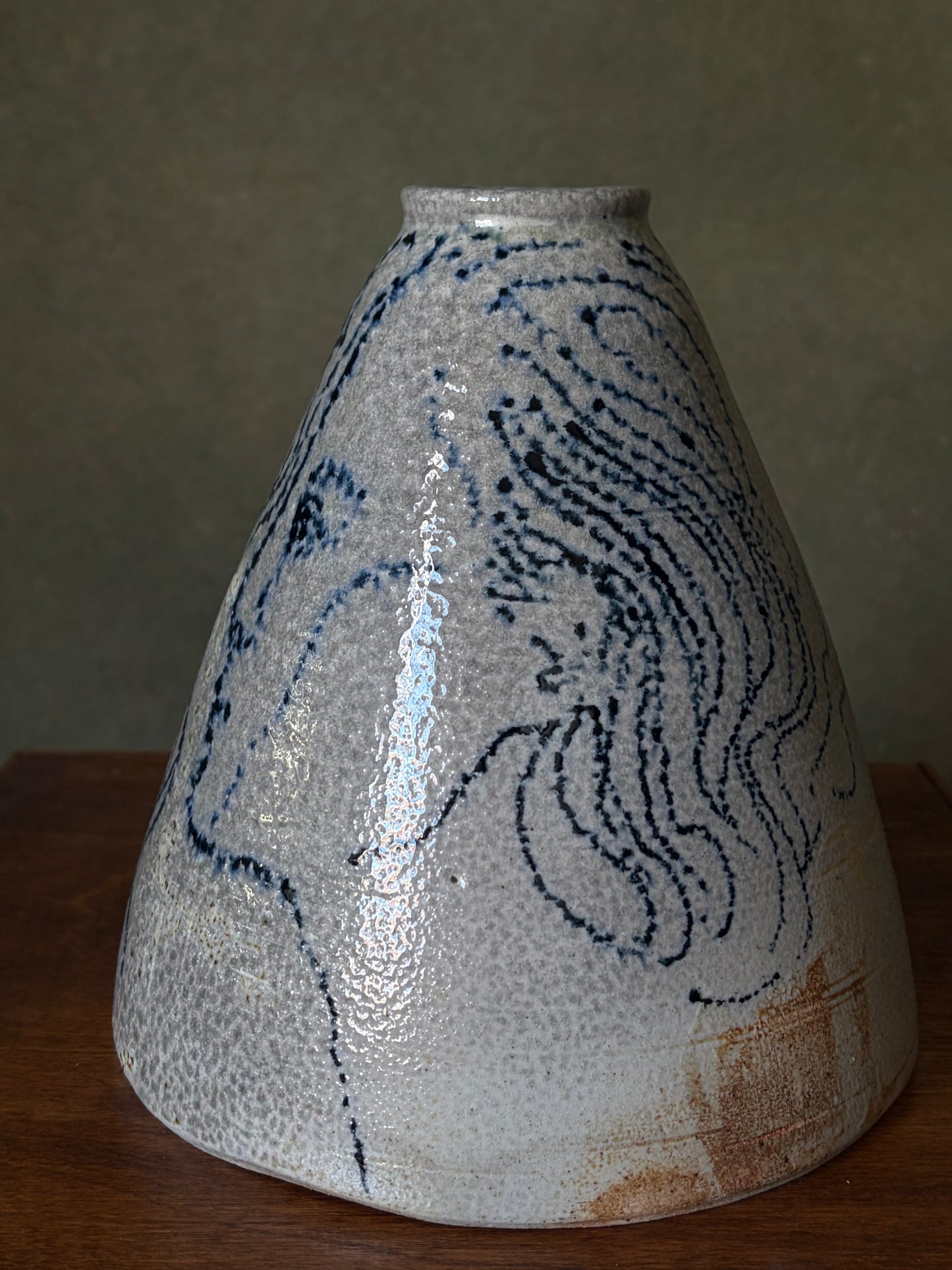 Philip Denst Ceramic Conical Vase