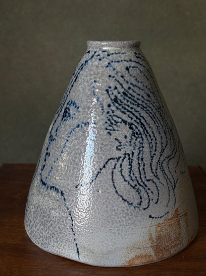 Philip Denst Ceramic Conical Vase