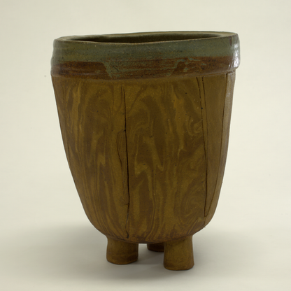 Three Legged Ceramic Vessel