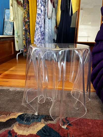 Acrylic Draped Side Table