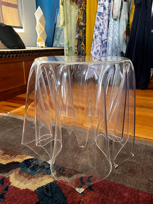 Acrylic Draped Side Table